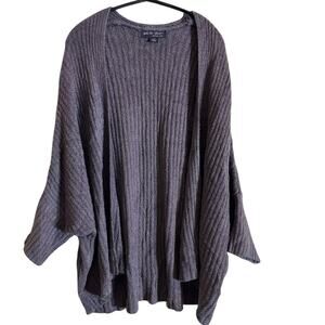 Barefoot Dreams CozyChic Lite Ribbed Shrug Cardi QVWCL1183 Gray Size L/XL